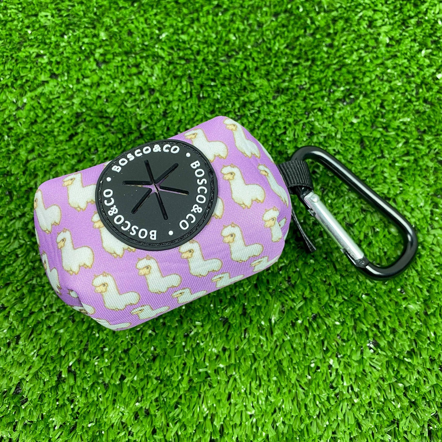 dog-poop-bag-holder-pink-alpaca-print
