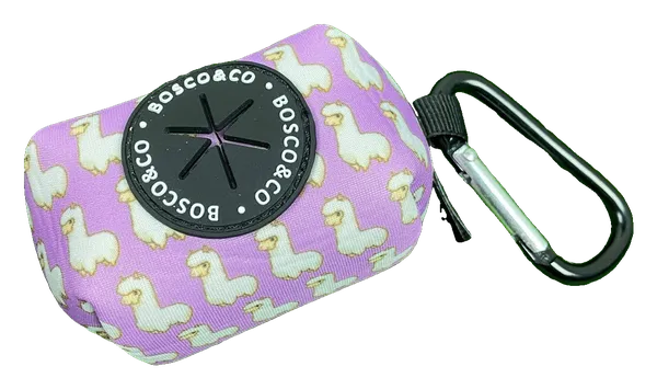 Poop Bag Holder – Pink Alpaca