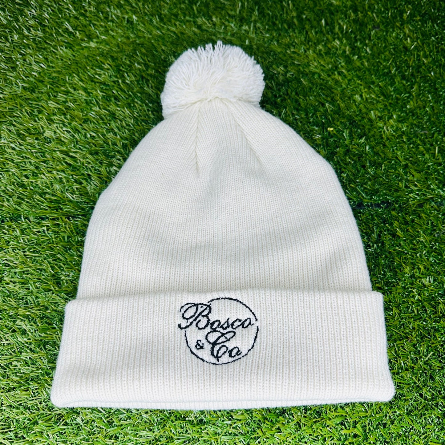 POM POM BEANIE- Ecru B&C