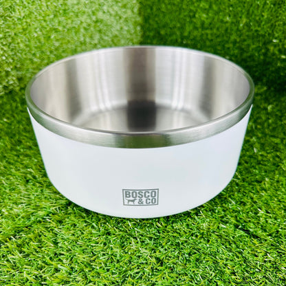Bosco & CO Double Insulated Dog Bowl - White