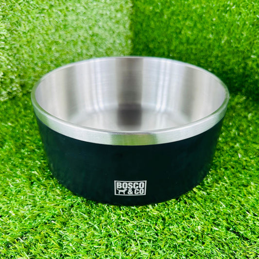 Bosco & CO Double Insulated Dog Bowl - Black 