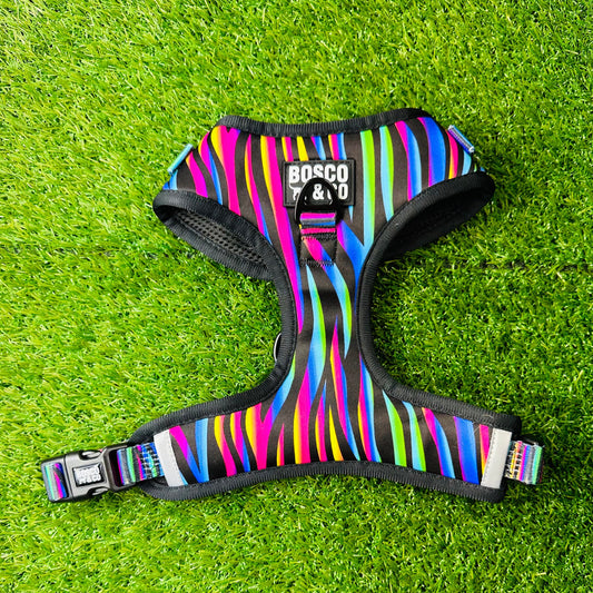 padded-adjustable-dog-harness-unicorn-print