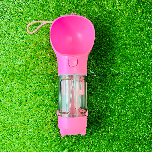 Dog Water Bottle 300ml - pink 