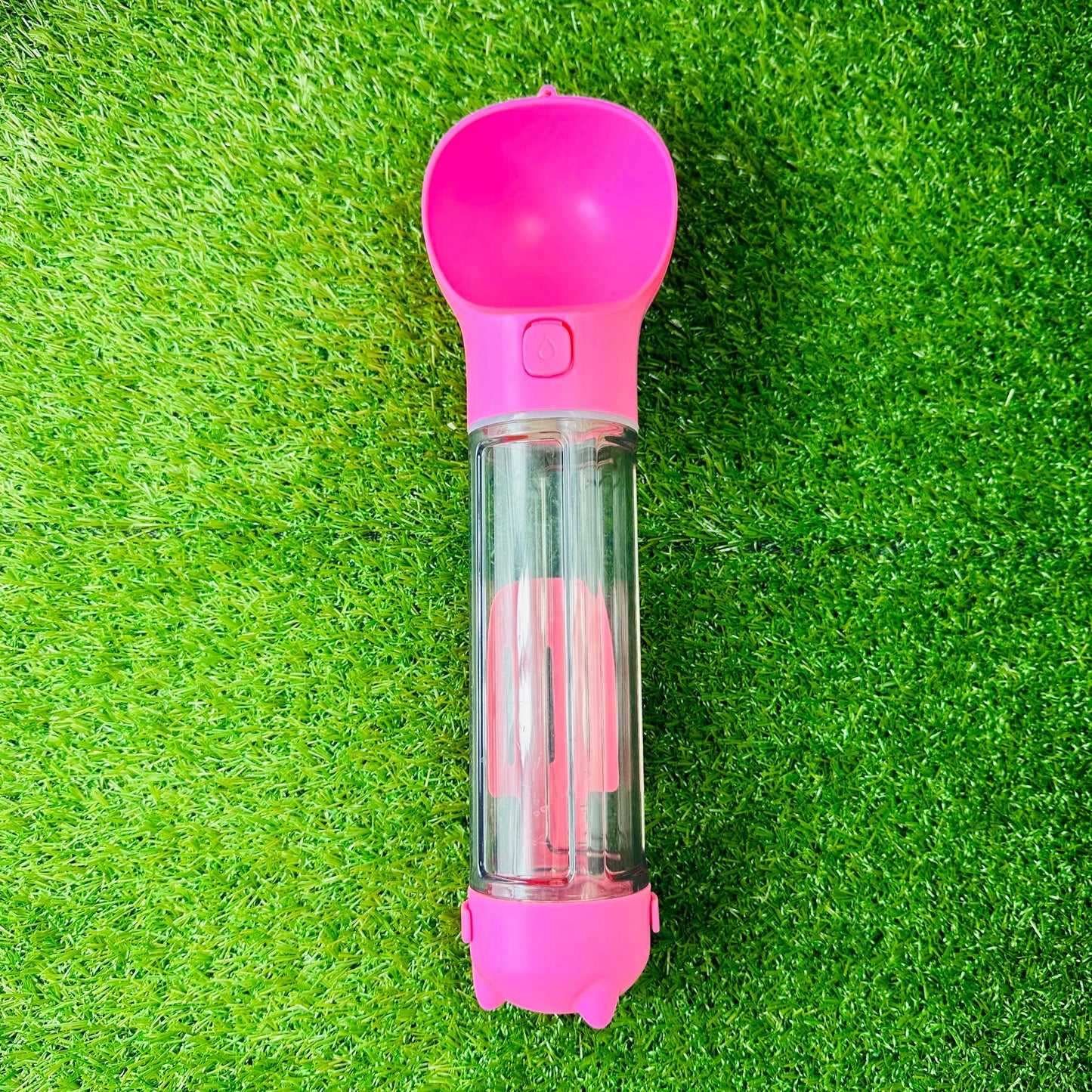 Dog Water Bottle 3 in 1 500ml - Pink