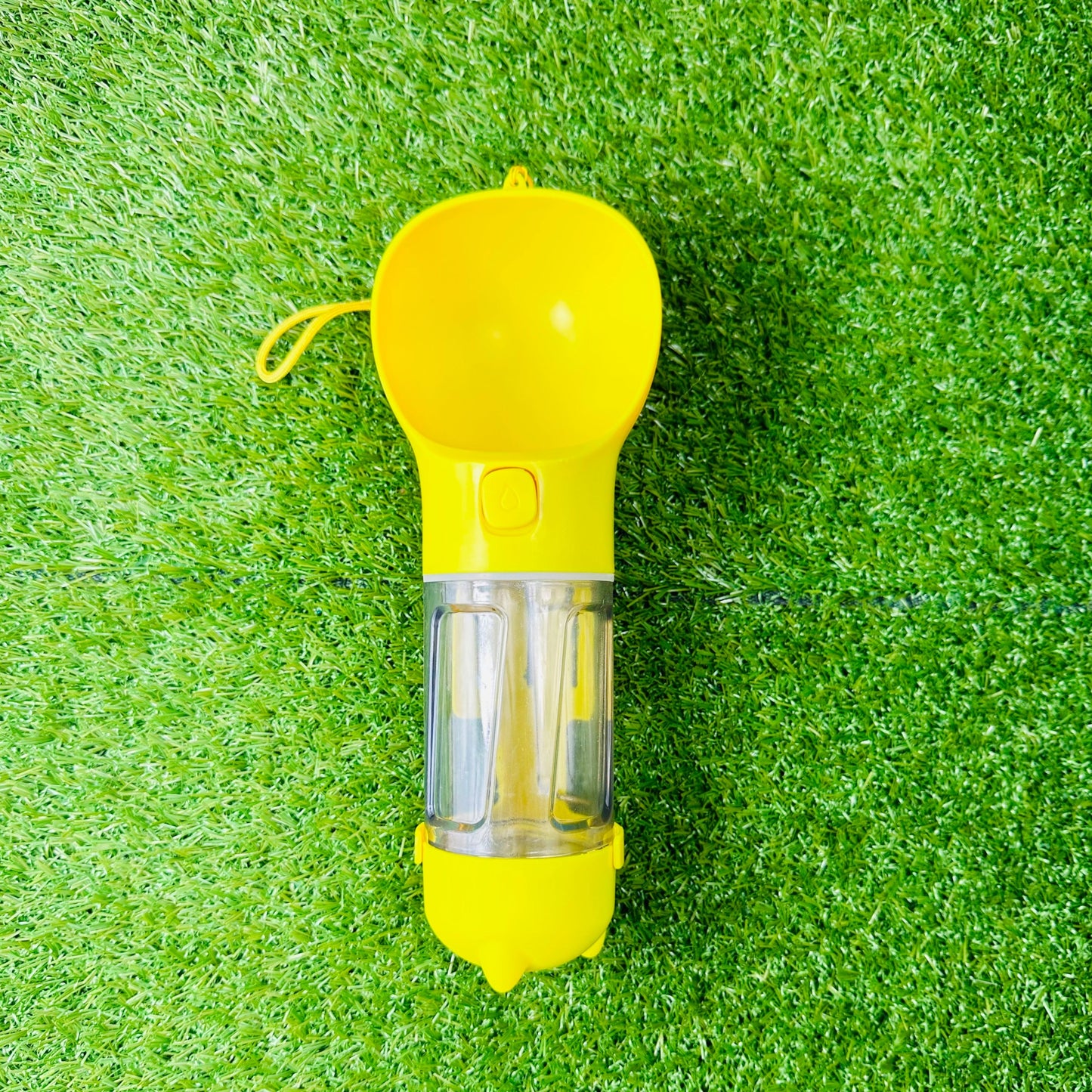 Dog Water Bottle 3 in 1 300ml - Yellow