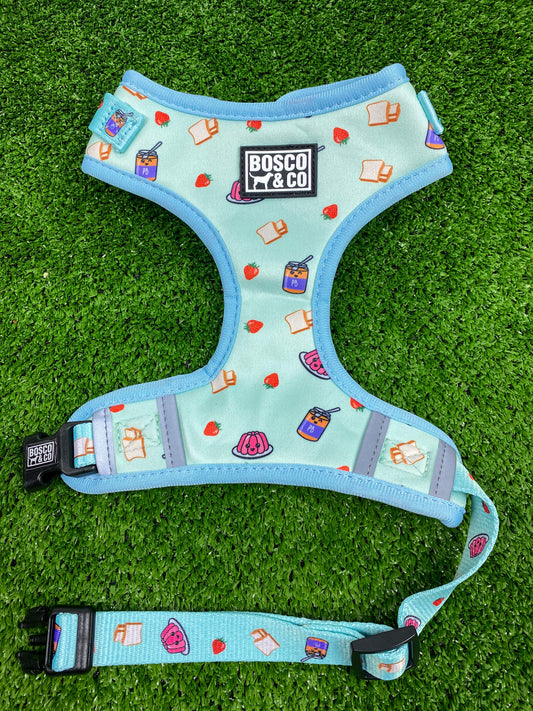 Padded Adjustable Dog Harness: Peanut Butter & Jelly