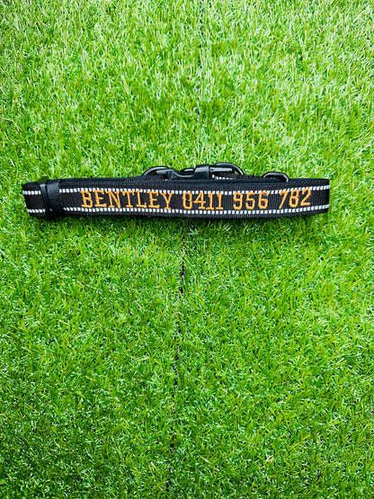 Personized Dog Collar Black 