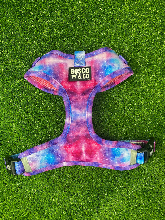 Padded Adjustable Dog Harness: Galaxy Dream