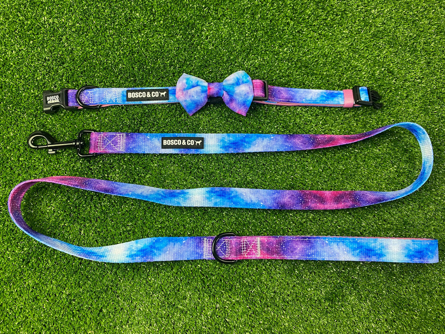 Dog Collar with bow and Leash Bundle
