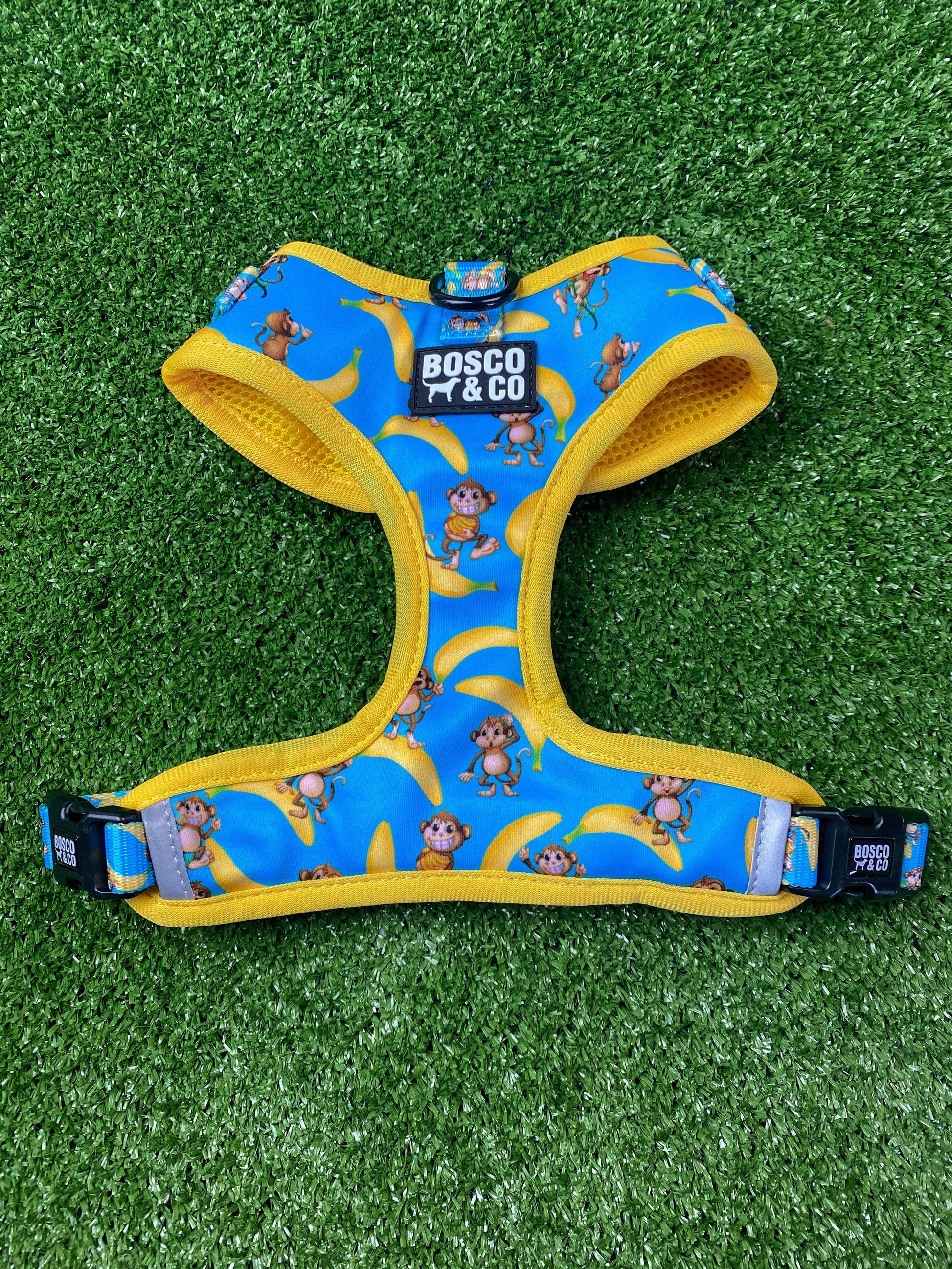 Padded Adjustable Dog Harness: Monkey Business