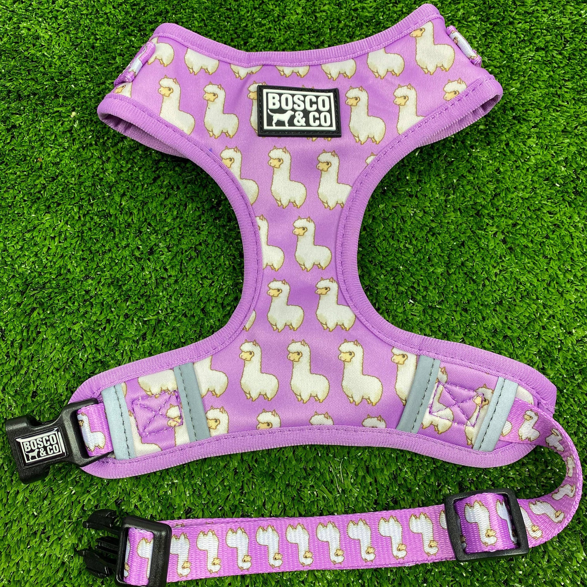 padded-adjustable-dog-harness-pink-alpaca